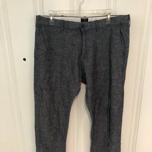 J. Crew Navy Textured Pant - 34/34 - The Driggs